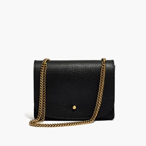 Madewell Handbags - Madewell Black Leather Chain Crossbody Bag